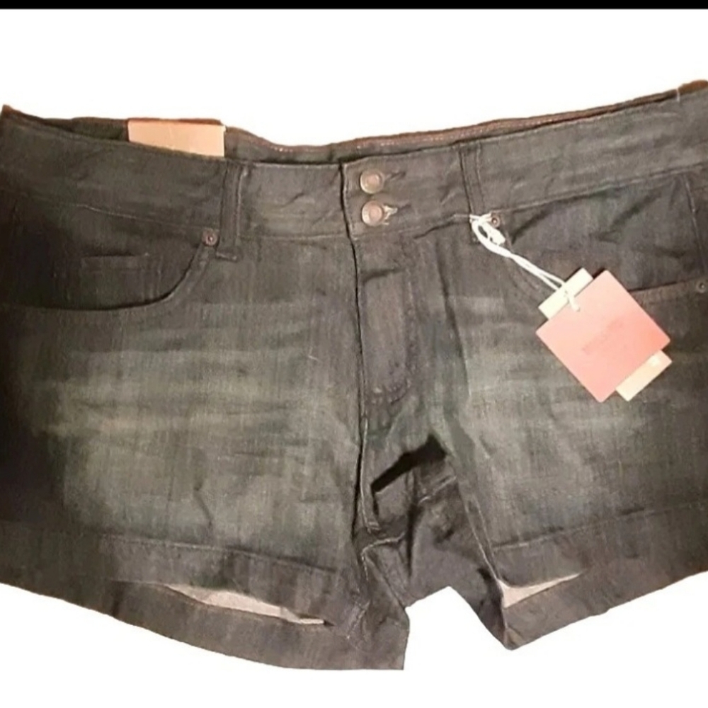MOSSIMO SUPPLY CO Jean Shorts Womans Size 17 Fits 6 Blue NWT